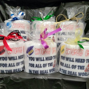 Funny toilet paper graduation gift, gag gift, 2024, novelty toilet paper, You will need this for all of the crap in the real word, graduate