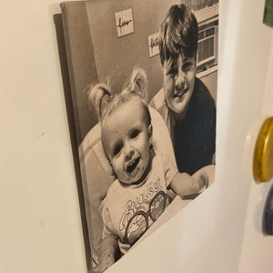 Wrap Around black and white photo magnet you send your picture I turn it into a beautiful b&w photo magnet!
