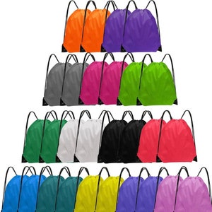 Personalize/ Customization optional.  Back to school Drawstring back pack/nap sack/gym bag all colors available