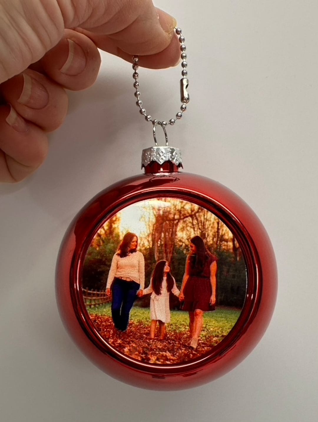 Personalized Photo Christmas Ball Ornaments 