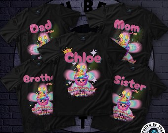 Personalized Cupcake Birthday Shirt for Girls | Personalized Family Matching Birthday Shirts | Custom Name Tee