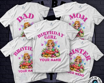 Personalized Fairy Birthday Shirts | Family Matching Party Tees