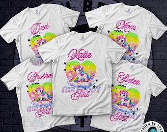 Personalized Unicorn Birthday Shirt | Family Matching Custom Name Tee
