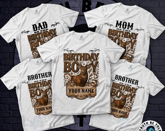 Personalized Deer Birthday Shirt | Woodland Forest Family Matching Tee