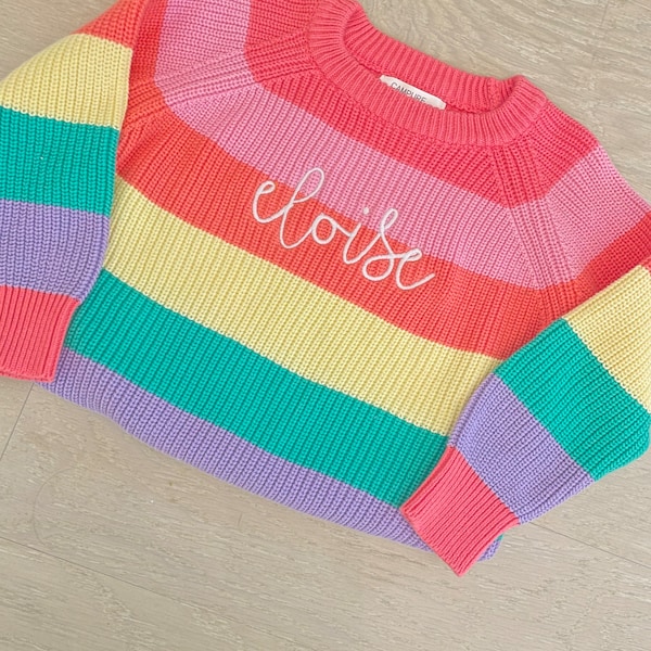 Rainbow Sweater Etsy