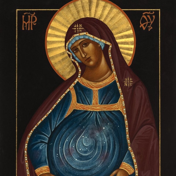 Our Lady Wider than the Cosmos, Icon Print