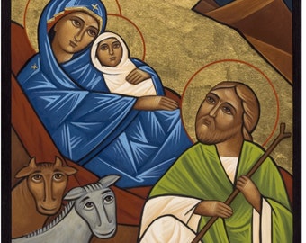 Neo-Coptic Nativity Icon Print