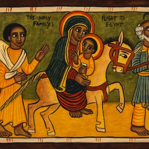Flight to Egypt, Ethiopian Icon Print