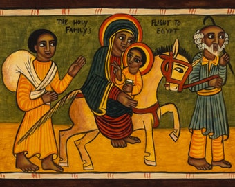 Flight to Egypt, Ethiopian Icon Print