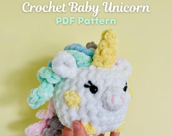Baby Unicorn Crochet PDF Pattern