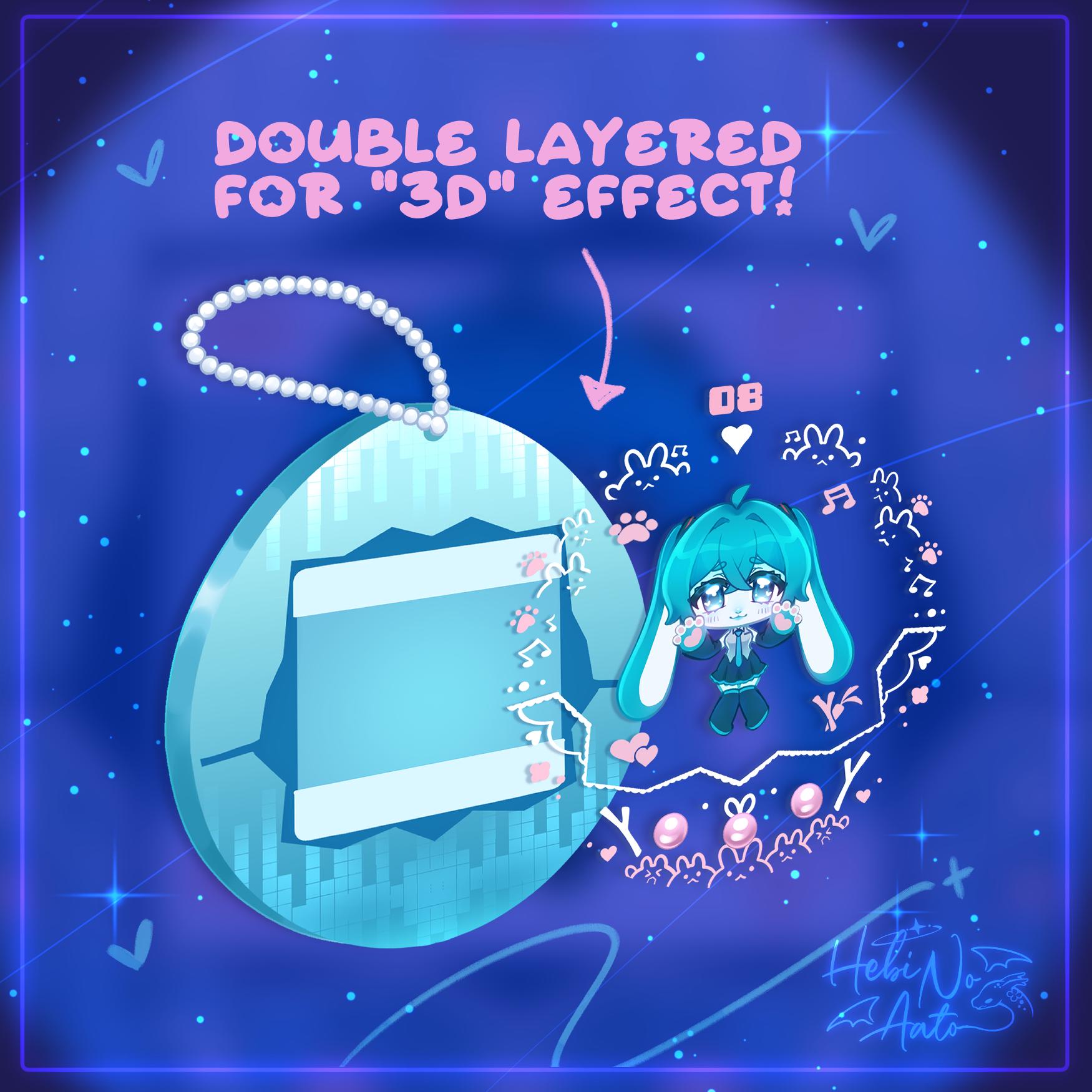 Usamiku Tamagotchi 3D Charm Keychain / Accessory - Hatsune