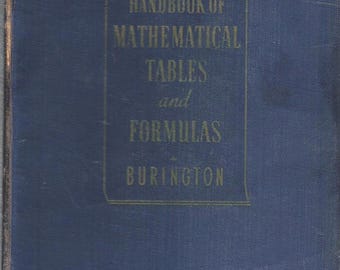 Vintage Math Handbook • Burington, 1954 3rd Edition