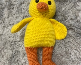 Yellow Stuffed Duck handmade crochet