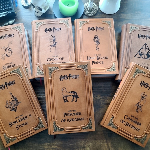 Leather Bound Harry Pottter Books Etsy