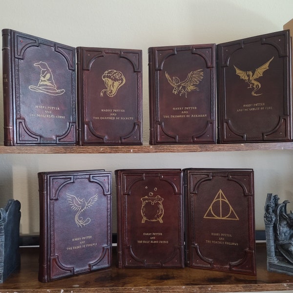 Exclusive leather re-bound Books Harry Potter