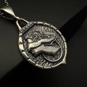 FORTUNA Medallion, 925k Silver Goddess Fortuna Necklace, Goddess of Luck Pendant, Good Luck Pendant, Silver Lucky Charm, Gift for Her