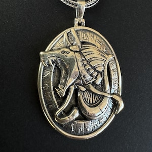 Ancient Egypitan God Anubis Medallion Pendant, 925 Sterling Silver Anubis Portrait Necklace, Egyptian Mythology Jewelry, Hieroglyphics Charm