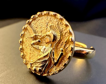 Goddess ATHENA Ring, 925 Sterling Silver Athena Ring, Greek Mythology Ring, Goddess Athena Jewelry