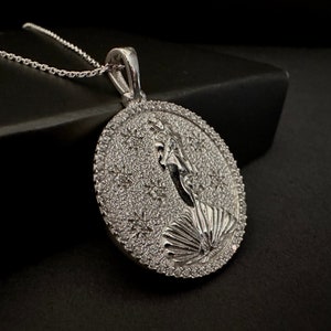 Venus Necklace, Silver Venus Pendant