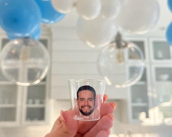 Groom Face Plastic Shot Glasses | Bachelorette Party Favor