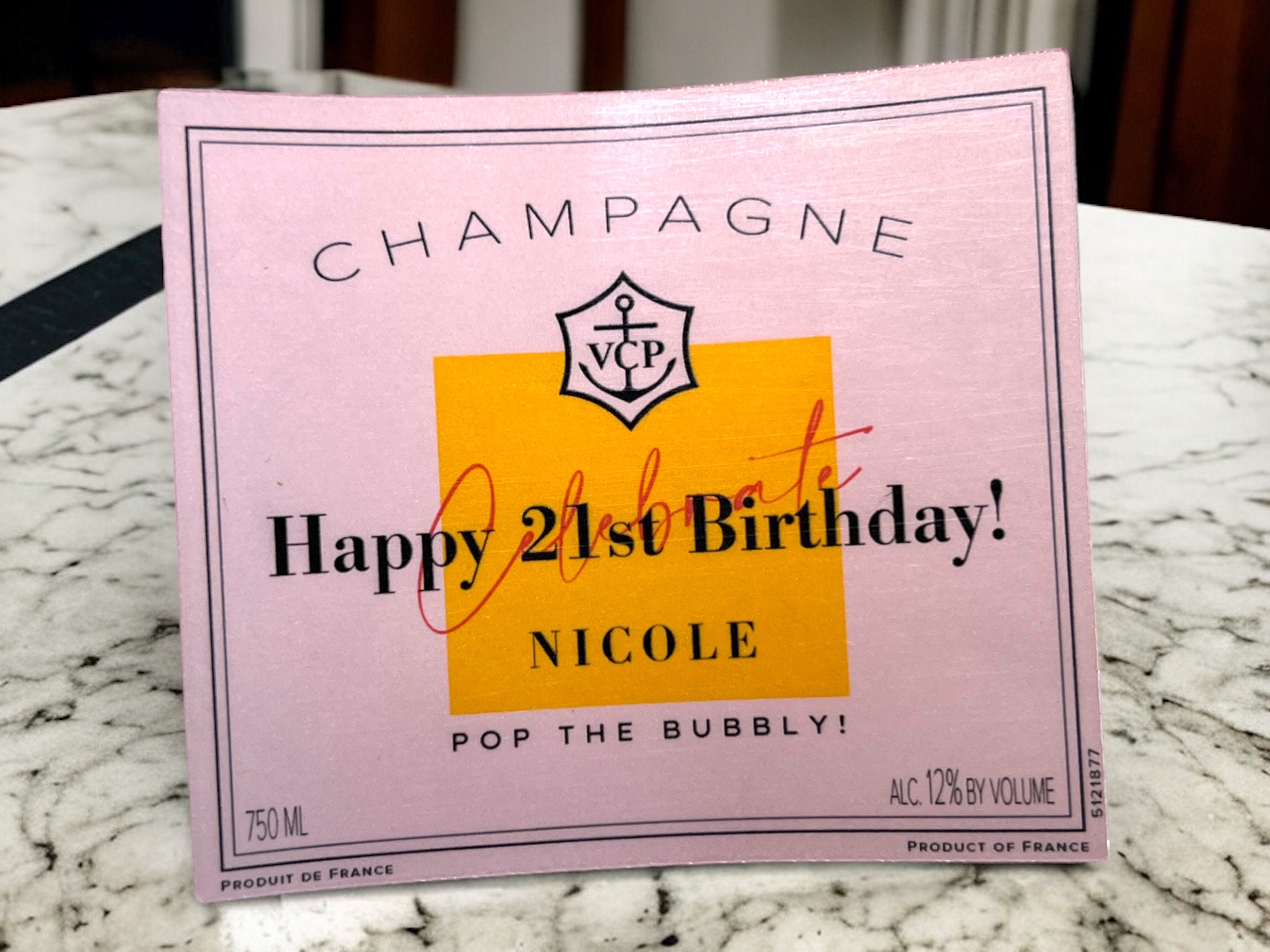 Veuve Clicquot Inspired Custom Label Custom Champagne Label Etsy