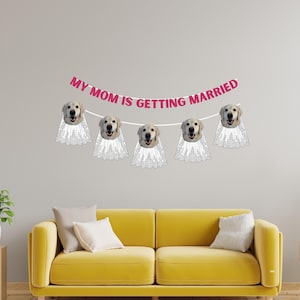 Dog Face with Veil Banner | Bachelorette Party Decor image 2