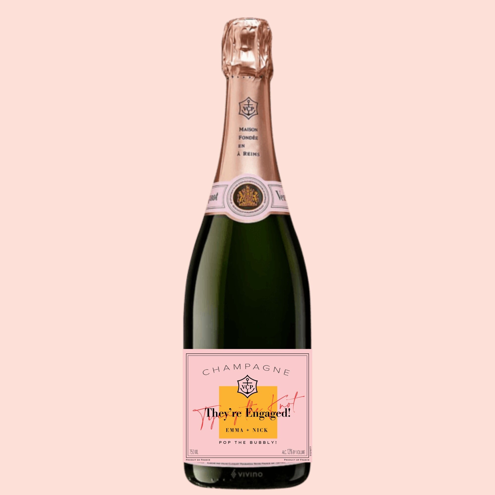 Veuve Clicquot Inspired Custom Label Custom Champagne Label Etsy