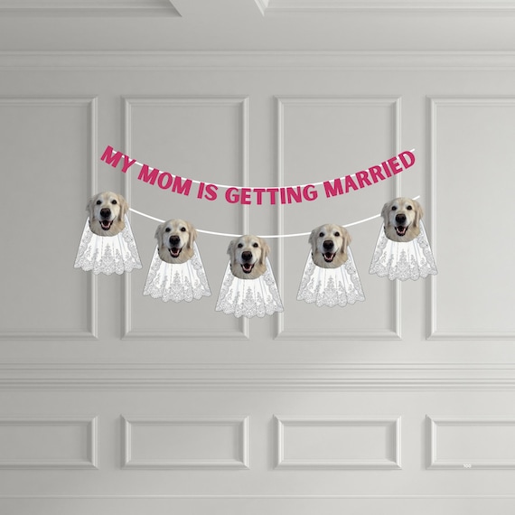 Dog Face with Veil Banner | Bachelorette Party Decor