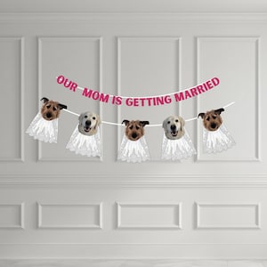 Dog Face with Veil Banner | Bachelorette Party Decor image 3