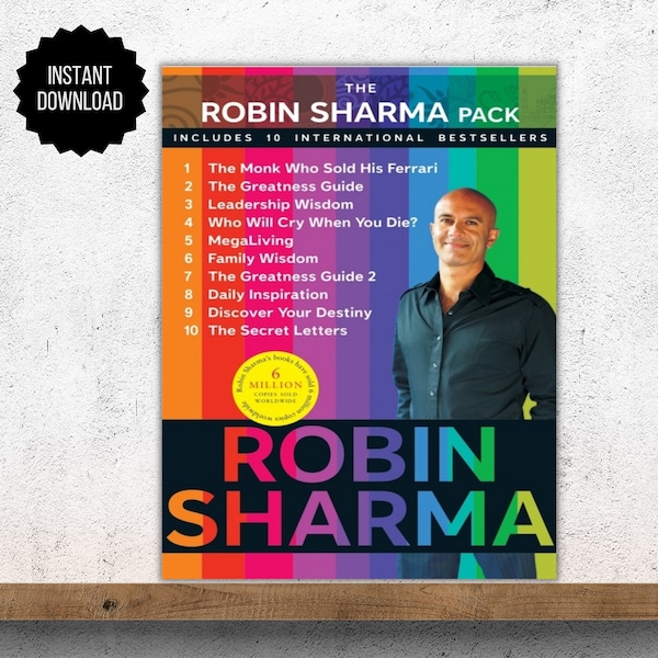 Robin Sharma 10 Books Bundle, The Monk Who Sold His Ferrari, The Greatness Guide, Family Wisdom, Daily Inspiration, Leadership Wisdom Ebook