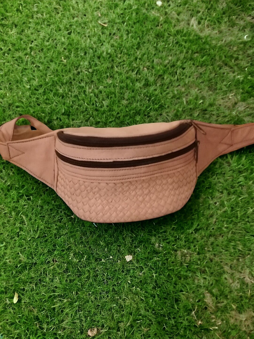 Bum Bag & Hip Bag Made of Genuine Leather With Crocodiles Effect
