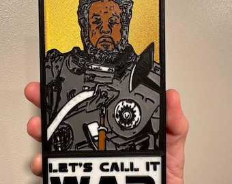 Saw Gerrera Andor 3D Printed Art Sign