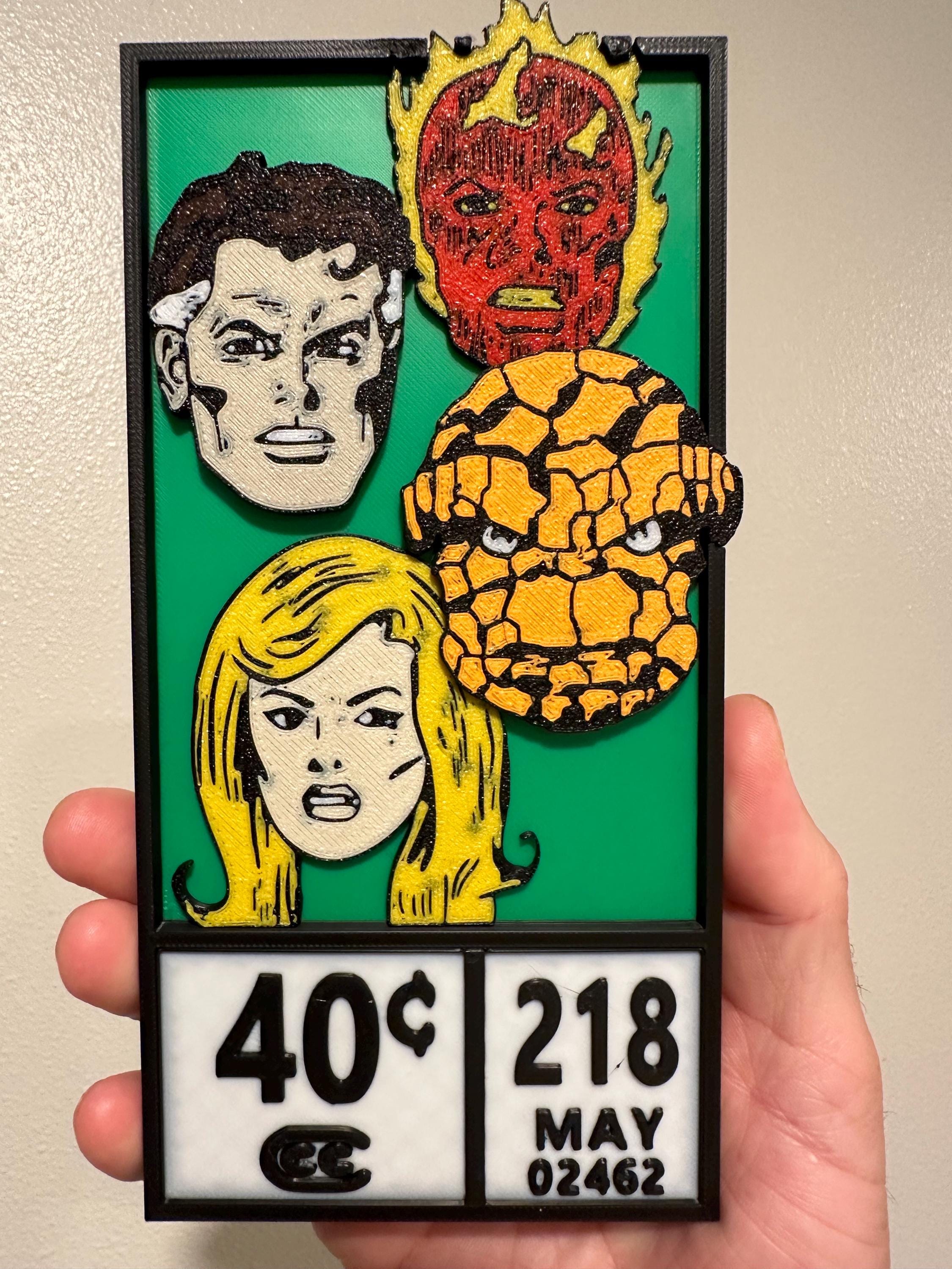 Fantastic Four 3D Printed Corner Box Art