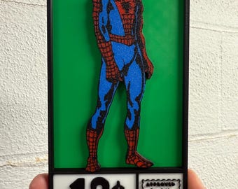 Spidey Standing 3D Printed Cornerbox Art