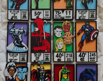 Comicbook Heroes 12-pack 3D Printed Cornerbox Signs