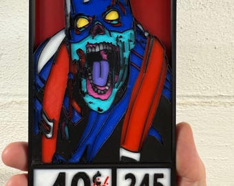 Zombie Captain America 3D Printed Cornerbox Art