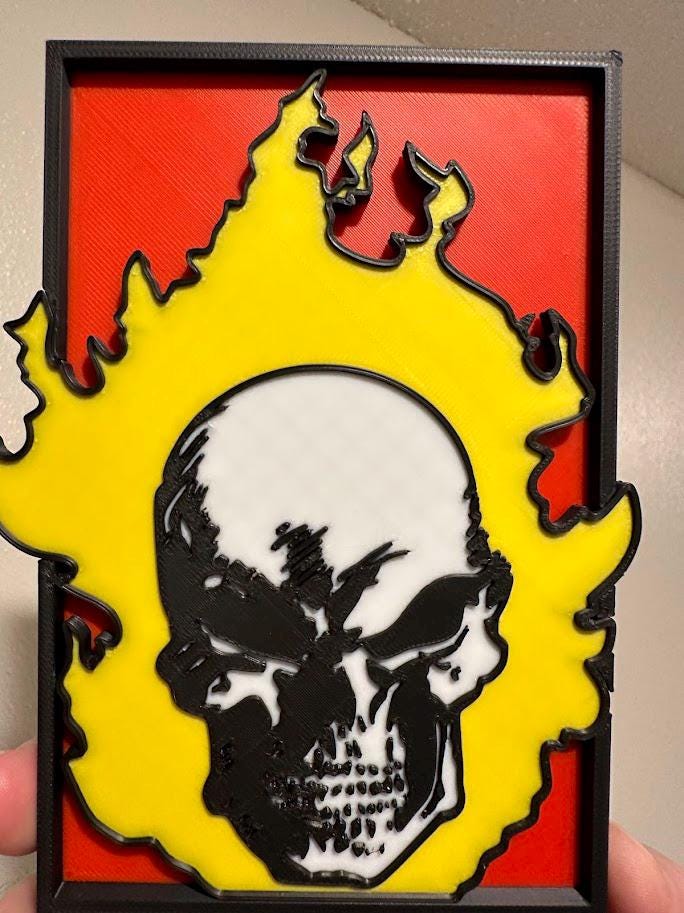 Ghost Rider Sign Ghost Rider 3D Printed Corner Box Sign - Etsy