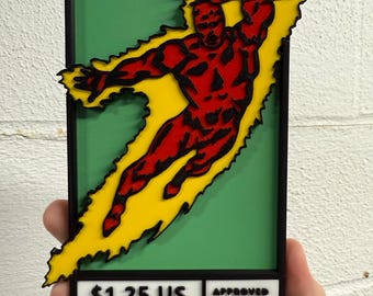 Human Torch 3D Printed Cornerbox Art
