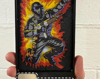 Snake Eyes 3D Printed Card Back Art Sign