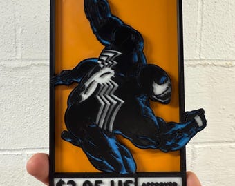Venom 3D Printed Cornerbox Art Sign