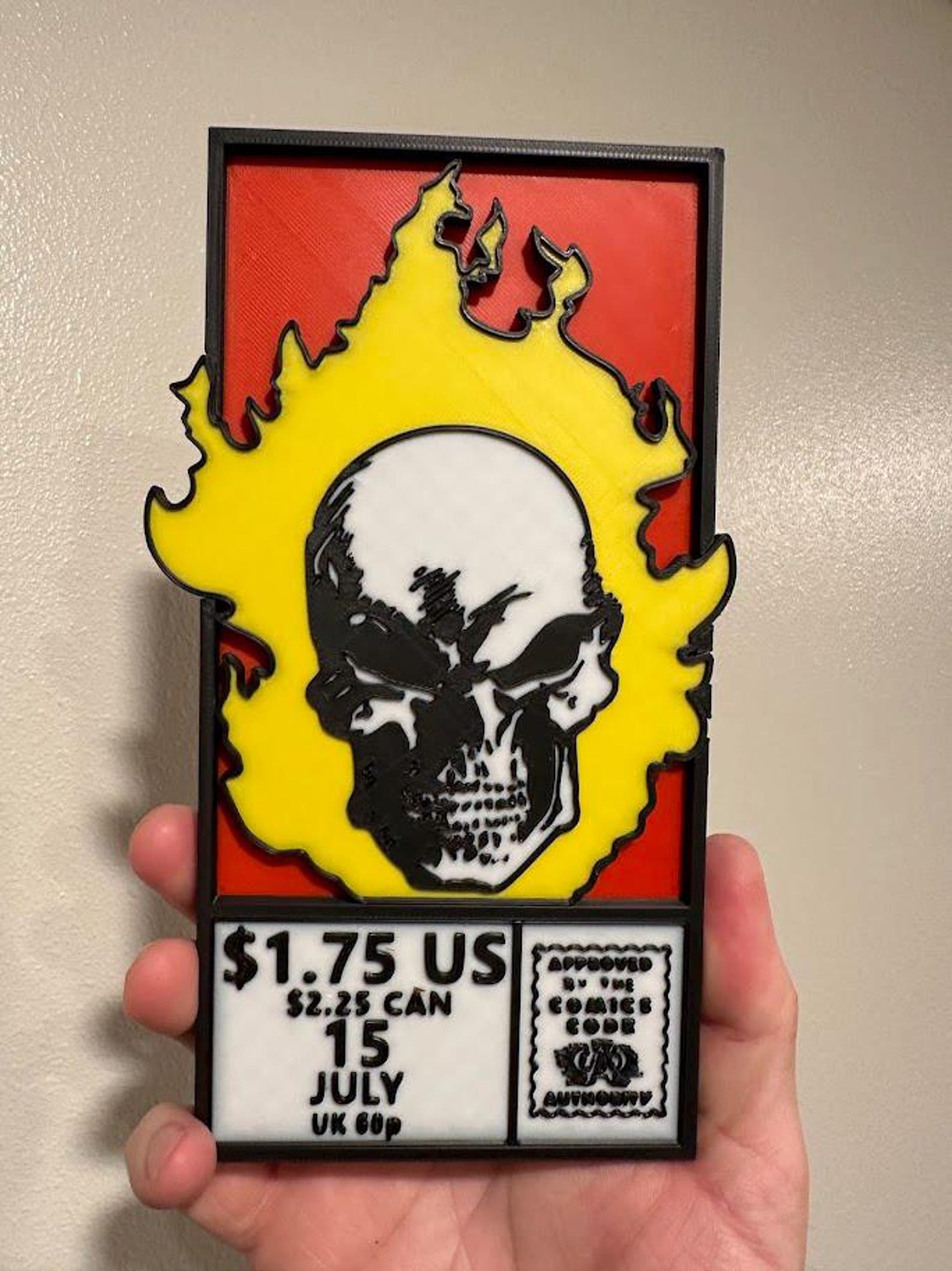 Ghost Rider Sign Ghost Rider 3D Printed Corner Box Sign - Etsy