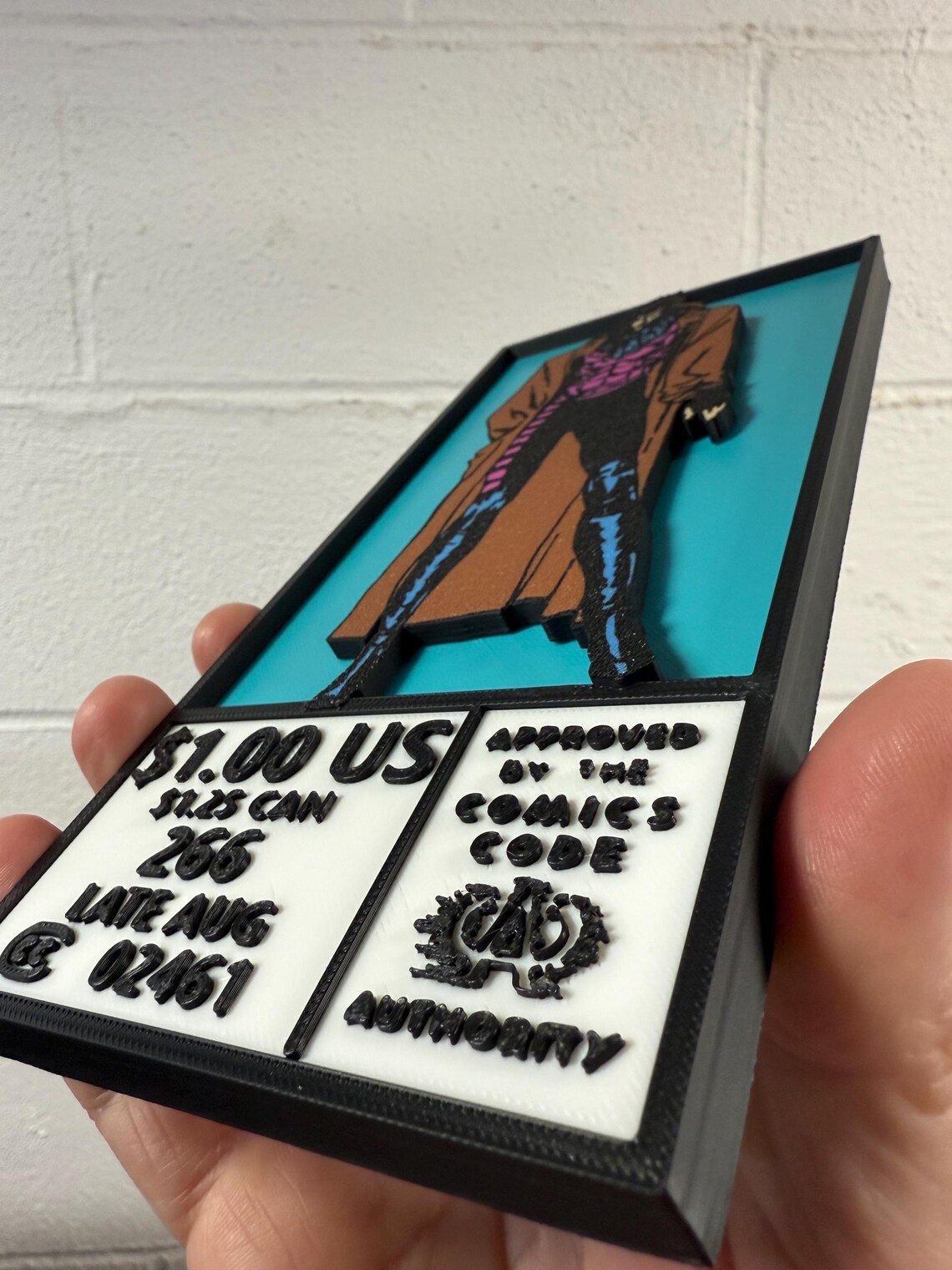 Gambit 3D Printed Cornerbox Art Sign - Etsy