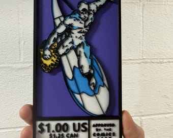 Silver Surfer 1988 3D Printed Cornerbox Sign