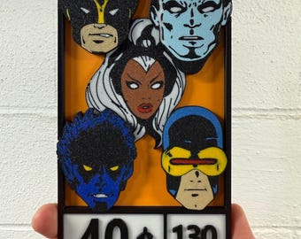 Caja de esquina impresa en 3D con la cabeza de X-Men 5