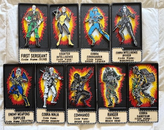 Joes and Cobra 3D Printed Card Back Art Signs 9-pack