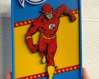 The Flash 3D Printed Card Back Art Sign
