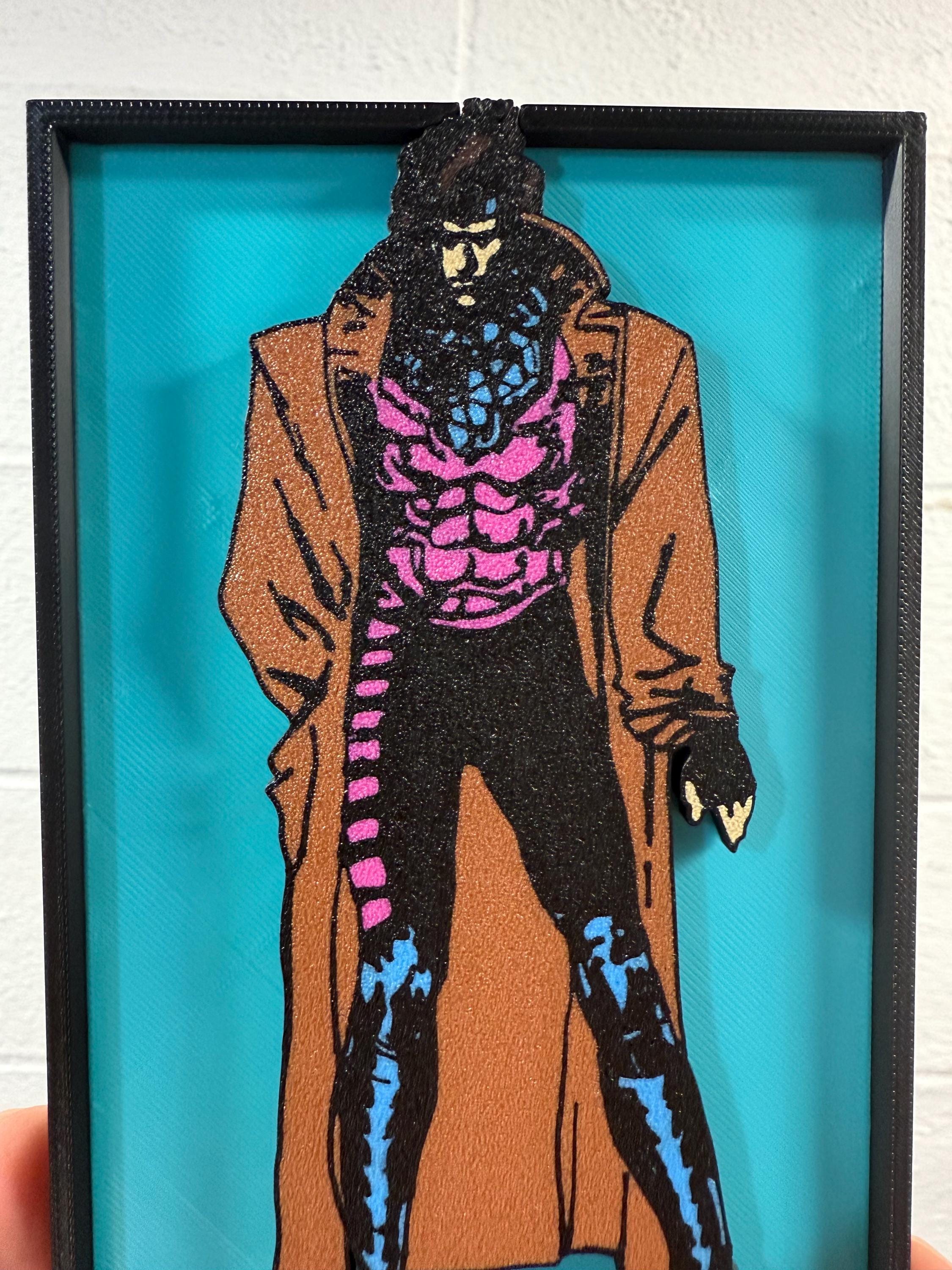 Gambit 3D Printed Cornerbox Art Sign - Etsy