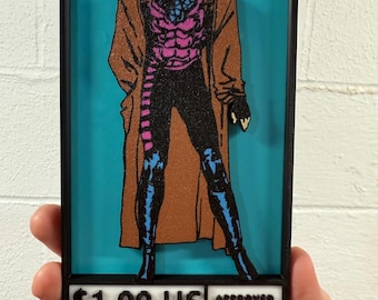 Gambit 3D Printed Cornerbox Art Sign