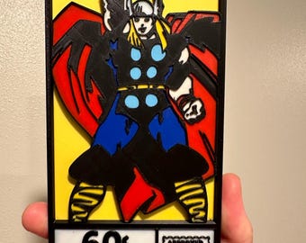 Thor with Hammer 3D Printed Cornerbox Sign