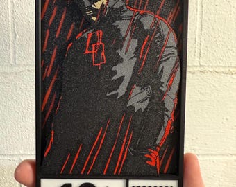 Daredevil Black Suit 3D Printed Corner Box Sign